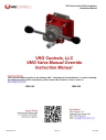 AIV Master Valve Distributor for VRG - Manuel Override Devices - Valve Manual Override Model 150